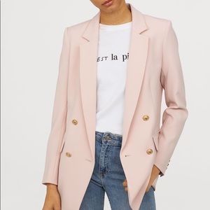 H&M Double Breasted Pink Blazer
